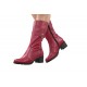 Oferta Marimea 40 Cizme dama imblanite din piele naturala cu fermoar Tanya Rosu LT215ROSUP