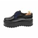 Marimea 39  - Pantofi dama cu  talpa groasa casual, 4 cm, negru cu albastru - LTCC4NA
