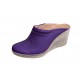 Oferta marimea 39, 41- Saboti dama rosii din piele naturala, platforme de 7 cm - LTEA19MOV