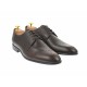 Pantofi barbati eleganti, cu siret, din piele naturala, maro inchis  - LUC01M