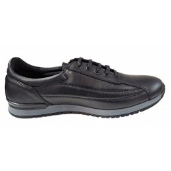 Pantofi barbati sport din piele naturala LUIS Negru - ROMANIA Pantofi barbati sport din piele naturala LUIS Negru - ROMANIA