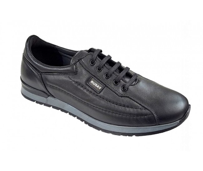 Oferta Marimea 40 Pantofi barbati sport din piele naturala - Model Luis Negru