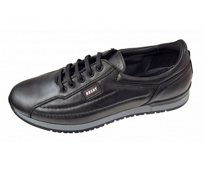 Oferta Marimea 40 Pantofi barbati sport din piele naturala - Model Luis Negru