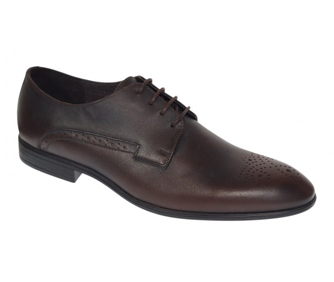 Pantofi barbati eleganti din piele naturala maro milenium Lucas Shoes - LUK01ML Marimea 41