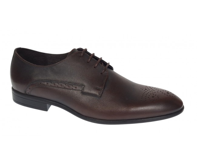 Pantofi barbati eleganti din piele naturala maro milenium Lucas Shoes - LUK01ML Marimea 41