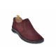 Marimea 41, Pantofi barbati casual, cu elastic, din piele naturala, intoarsa, BORDO, LVIC2350VIS
