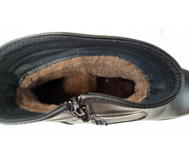 Oferta 39 Ghete barbati din piele naturala cu fermoar imblanite LY044N