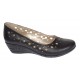 Pantofi dama, casual, din piele naturala negru box, cu platforma de 5 cm - MALTAN