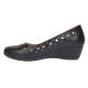 Pantofi dama, casual, din piele naturala negru box, cu platforma de 5 cm - MALTAN