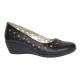 Pantofi dama, casual, din piele naturala negru box, cu platforma de 5 cm - MALTAN