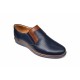 Pantofi barbati casual, din piele naturala, bleumarin, CIUCALETI SHOES - MARIOEBLUE