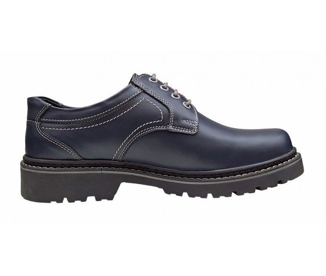 Pantofi barbati, casual, din piele naturala bleumarin, Mark - MARK3BLUE