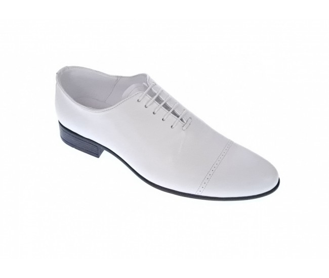 Pantofi barbati, eleganti, din piele naturala, Enzo alb, MOD1ABOX