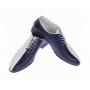 Pantofi barbati de ceremonie din piele naturala doua culori Alb si Bleumarin MOD1ALBBL