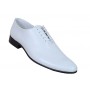 Pantofi barbati, albi, eleganti, din piele naturala box - MOD1ALBBOX
