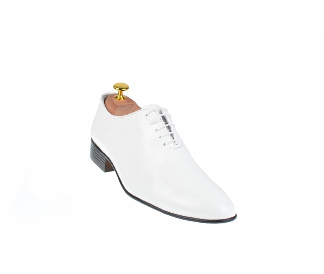 highlight to punish check Pantofi barbati de gala, eleganti, alb lacuiti, din piele naturala ENZO  MOD1ALBLAC - BravoShop.ro