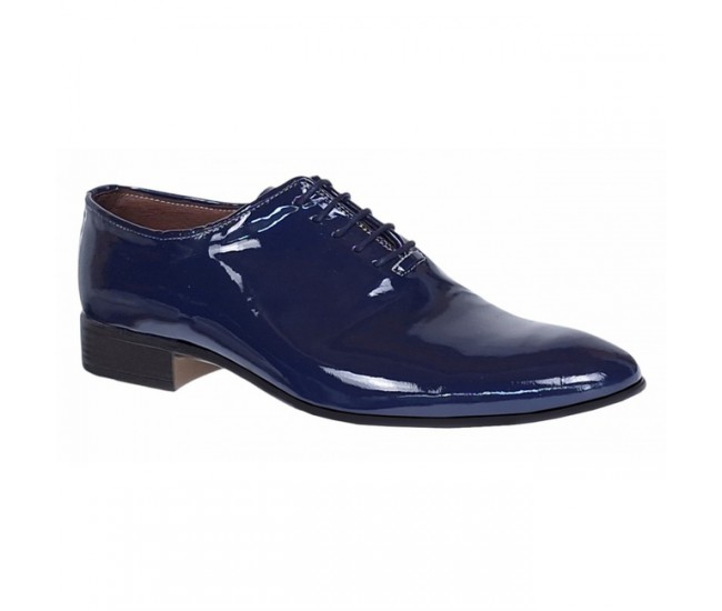 Pantofi barbati eleganti din piele naturala Bleumarin LAC MOD1BLMLAC2