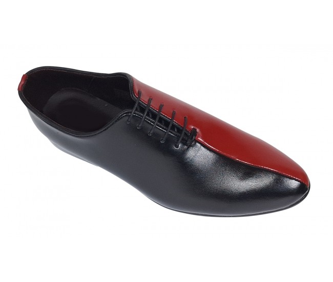 Pantofi barbati elleganti din piele naturala - Negru si Rosu MOD1NR
