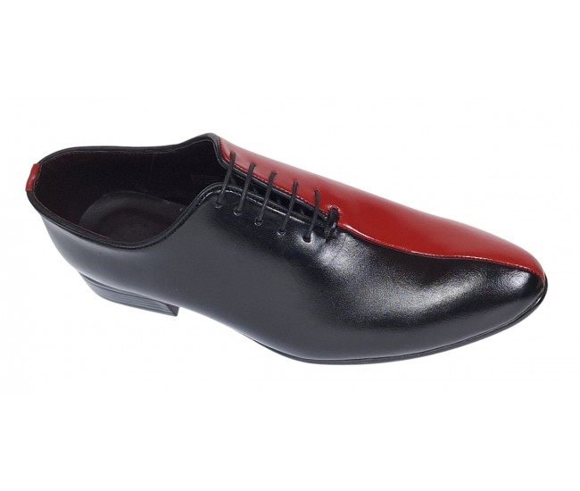 Pantofi barbati elleganti din piele naturala - Negru si Rosu MOD1NR