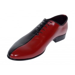 Pantofi barbati elleganti din piele naturala - Negru si Rosu MOD1NR