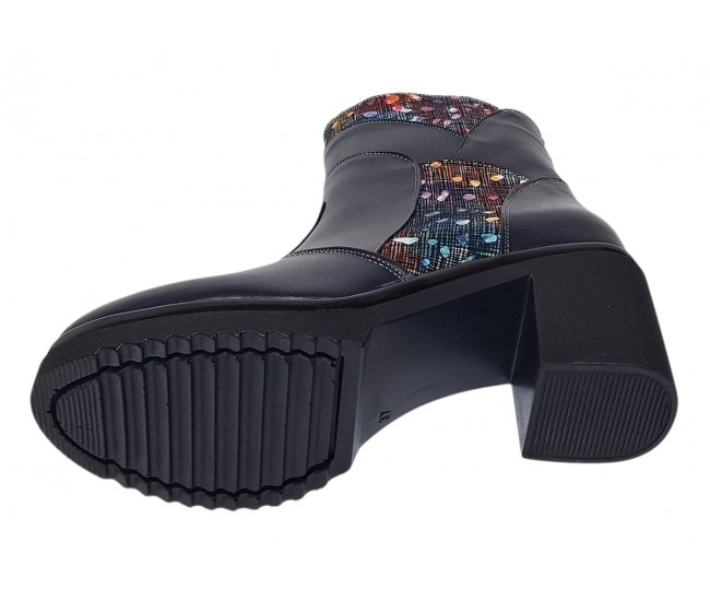 Ghete dama din piele naturala imblanite Bleumarin Amyra MV47BLCOL
