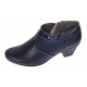 Botine dama din piele naturala cu fermoar MV4 Bleumarin BT