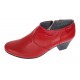 Botine dama din piele naturala cu fermoar Rosu MV4R