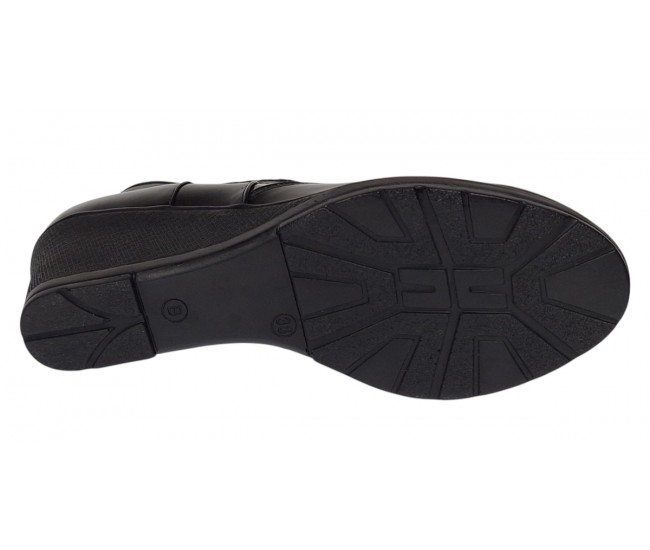 Botine dama din piele naturala cu fermoar culoare neagra Orto MV5NORT