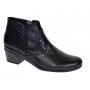 Botine dama negre din piele naturala cu fermoar MVS18BT