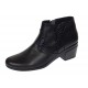 Botine dama negre din piele naturala cu fermoar MVS18BT