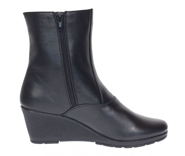 Ghete dama din piele naturala imblanite Orto Negre MVS34ORT