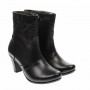 Ghete dama din piele naturala, cu fermoar, negre, IMBLANITE - 46