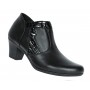Botine dama din piele naturala cu fermoar - Model Lisa Negru 5BT