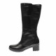 Cizme lungi dama din piele naturala, cu fermoar, negre, IMBLANITE - MVS6 Cizme lungi dama din piele naturala, cu fermoar, negre, IMBLANITE - MVS6