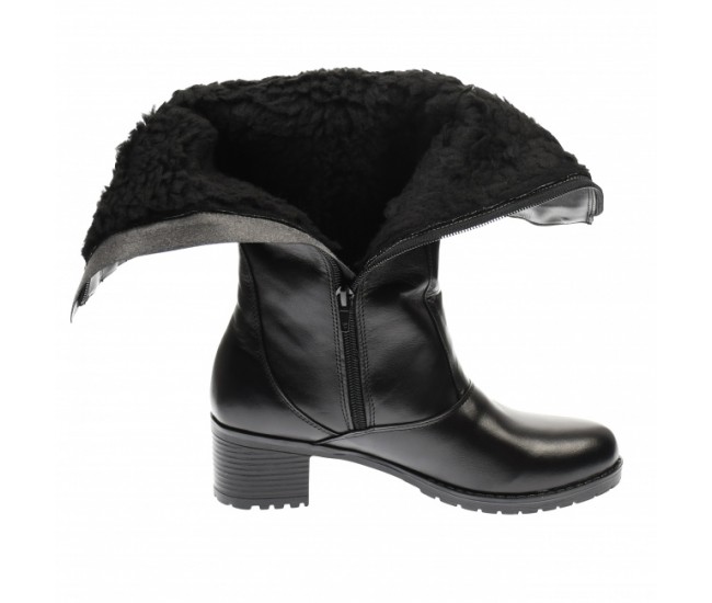 Cizme lungi dama din piele naturala, cu fermoar, negre, IMBLANITE - MVS6 Cizme lungi dama din piele naturala, cu fermoar, negre, IMBLANITE - MVS6