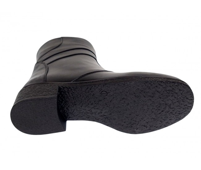 Ghete dama casual imblanite din piele naturala cu fermoar MVS707N