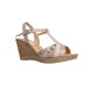 Sandale dama din piele naturala, cu platforme de 7 cm, Bej, MVS71BBOXCOL