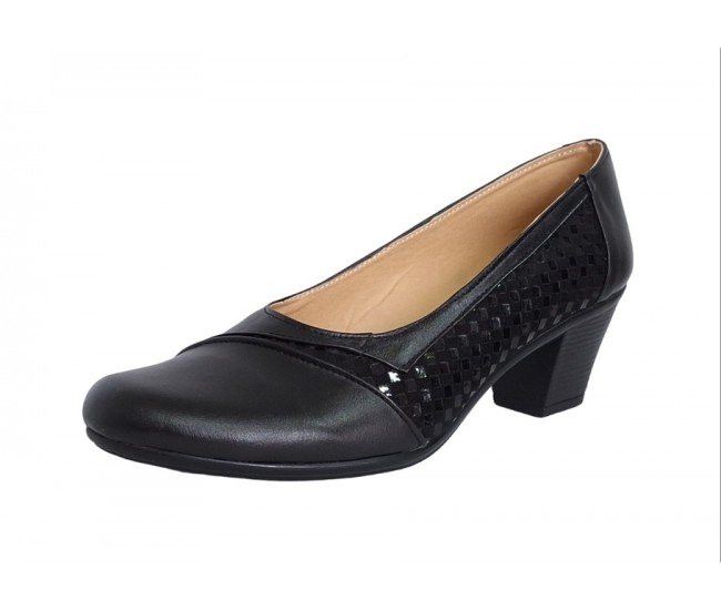 Pantofi dama comozi si eleganti din piele naturala Negru - MVS71N
