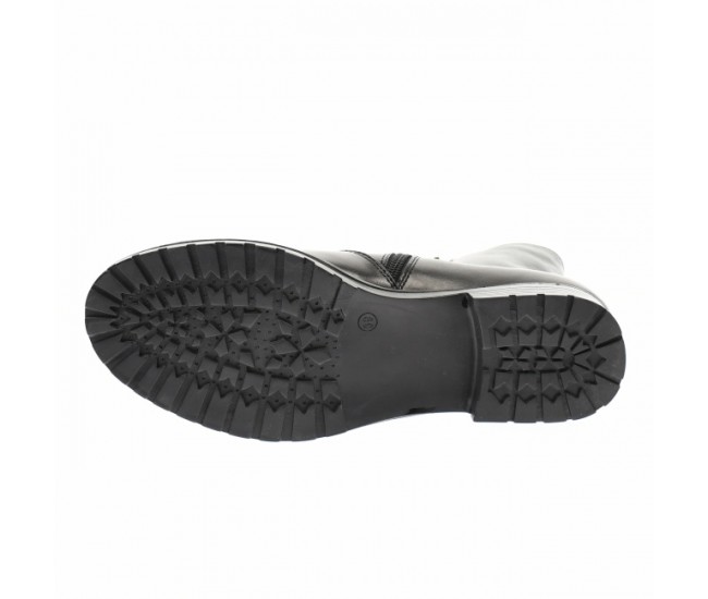 Ghete dama din piele naturala, cu fermoar, negre, IMBLANITE - 73 Ghete dama din piele naturala, cu fermoar, negre, IMBLANITE - 73