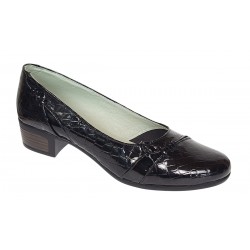 Pantofi dama comozi casual din piele naturala negru croco P18CRLN Pantofi dama comozi casual din piele naturala negru croco P18CRLN