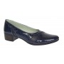 Pantofi dama comozi casual din piele naturala bleumarin croco P18LBLCR