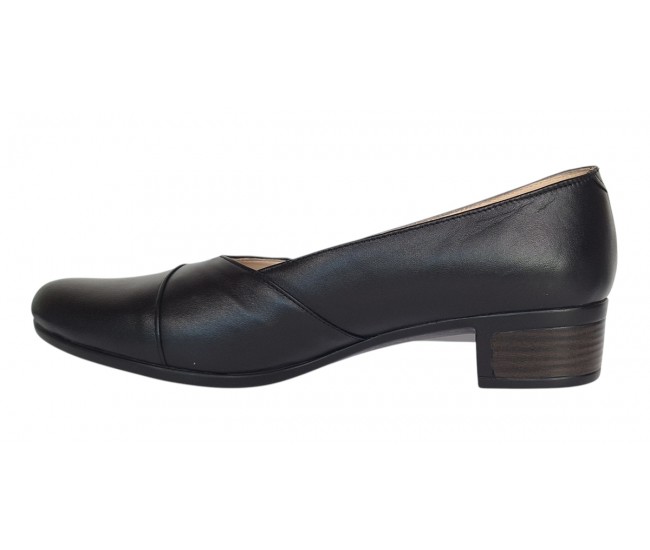 Pantofi dama casual din piele naturala de culoare neagra P19N