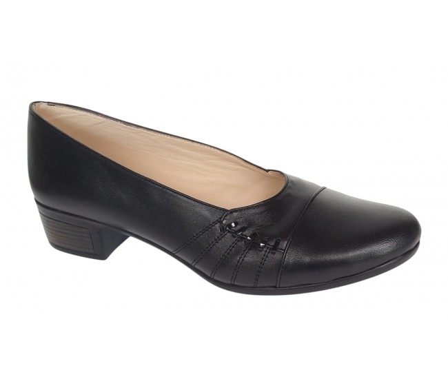 Pantofi dama casual din piele naturala de culoare neagra P19N