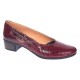 Pantofi dama din piele naturala Croco Lac Bordeaux - MVSP1CRV