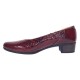 Pantofi dama din piele naturala Croco Lac Bordeaux - MVSP1CRV