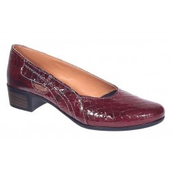 Pantofi dama din piele naturala Croco Lac Bordeaux - MVSP1CRV