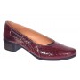 Pantofi dama din piele naturala Croco Lac Bordeaux - MVSP1CRV