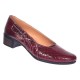 Pantofi dama din piele naturala Croco Lac Bordeaux - MVSP1CRV