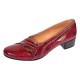 Pantofi dama din piele naturala Rosu Croco Lac - MVSP1RCR
