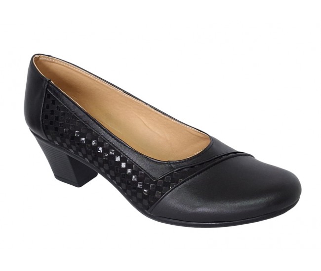 Pantofi dama comozi si eleganti din piele naturala Negru - MVSP26AN
